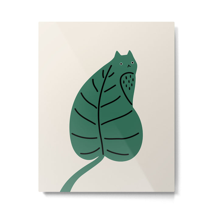 Cat and Plant 27 Metal Print Gallery Image 1