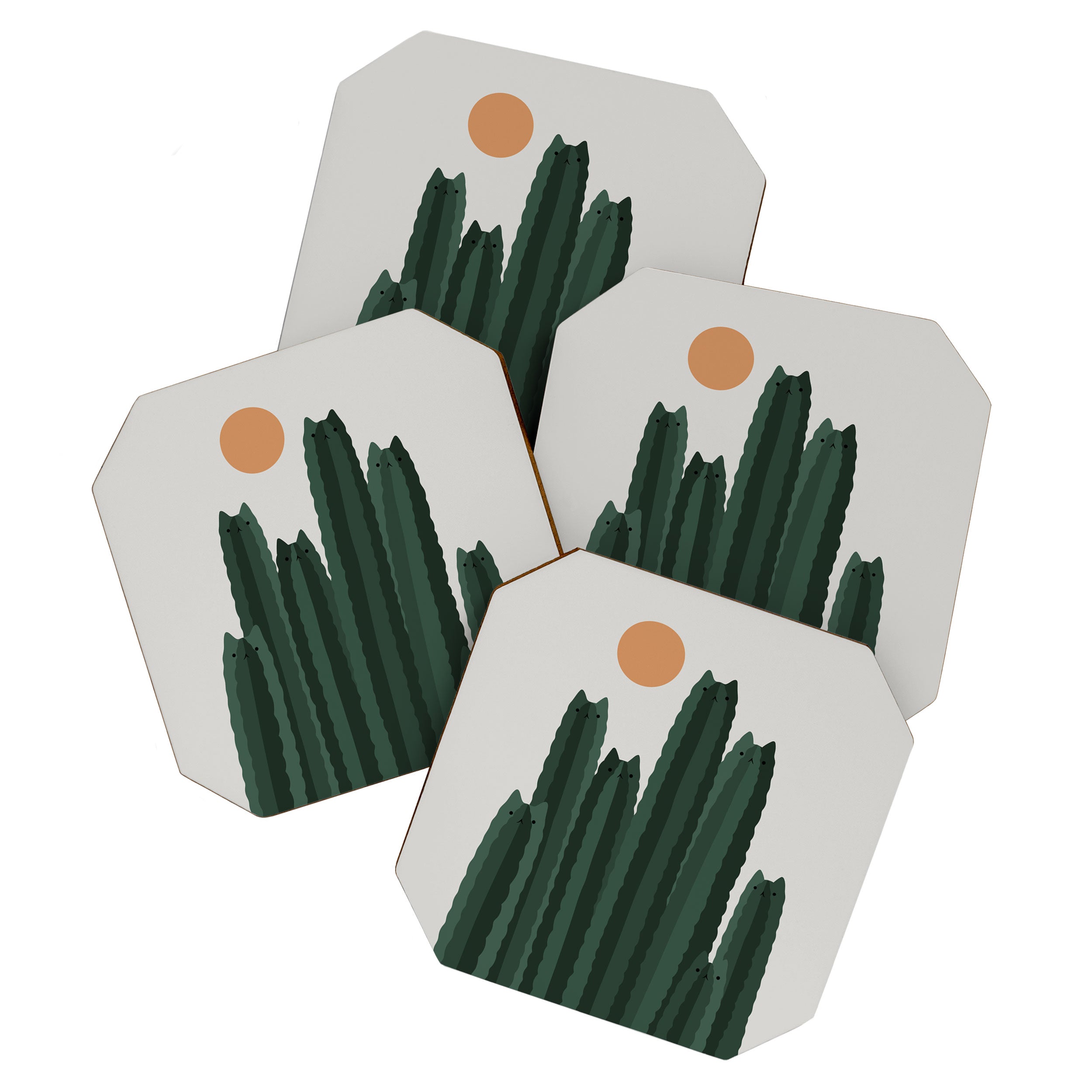 Cat and Plant 31 Coaster Gallery Image 1