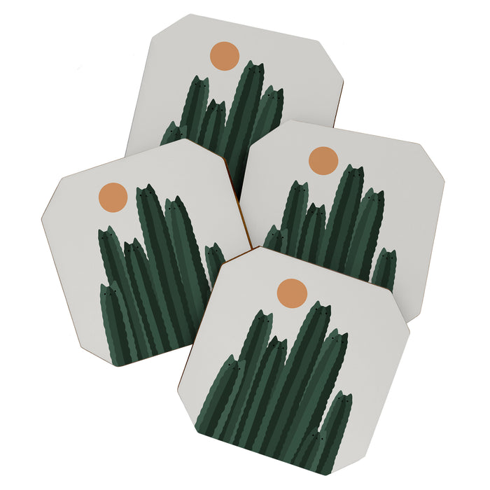 Cat and Plant 31 Coaster Gallery Image 1