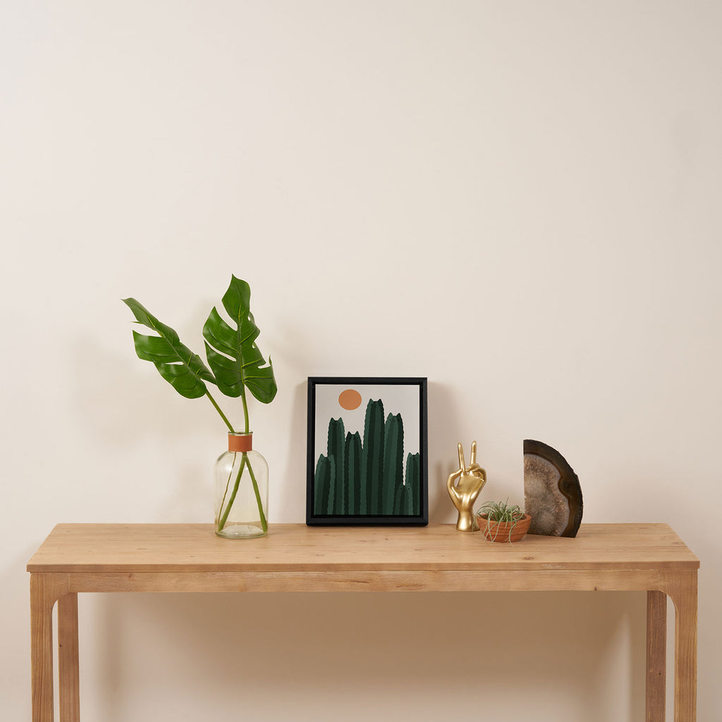 Cat and Plant 31 Framed Canvas Print Gallery Image 4
