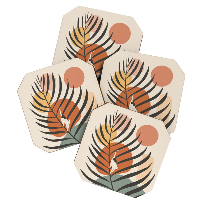 Cat and Plant 32 Coaster Gallery Image 1