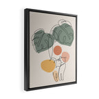 Cat and Plant 36 Framed Canvas Print Gallery Image 2