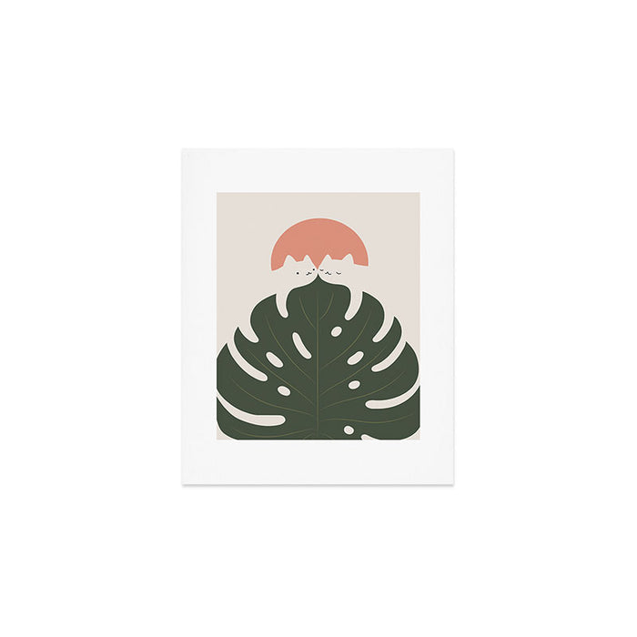 Cat and Plant 37 Art Print Gallery Image 1