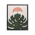 Cat and Plant 37 Framed Canvas Print Gallery Image 6