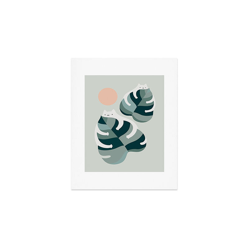 Cat and Plant 38 Art Print Gallery Image 1