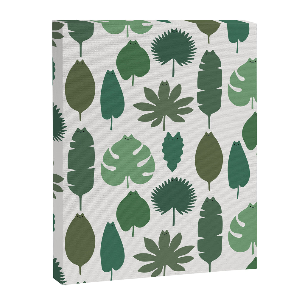 Cat and Plant 39 pattern Canvas Print Gallery Image 8
