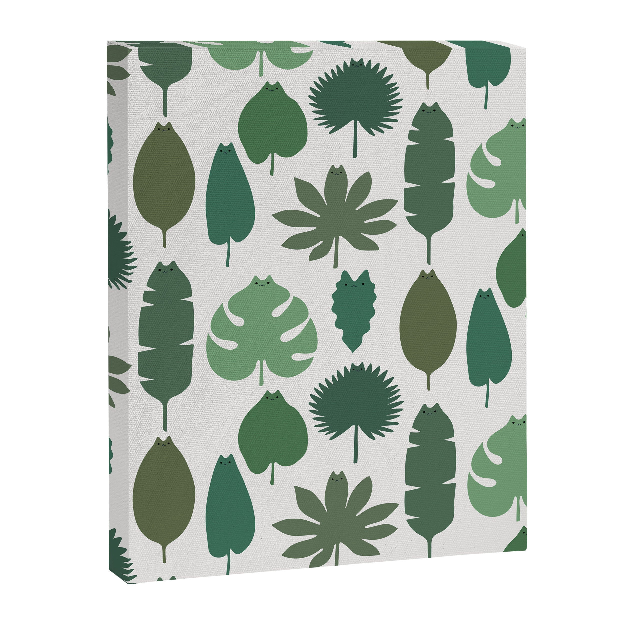 Cat and Plant 39 pattern Canvas Print Gallery Image 8