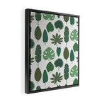 Cat and Plant 39 pattern Framed Canvas Print Gallery Image 2