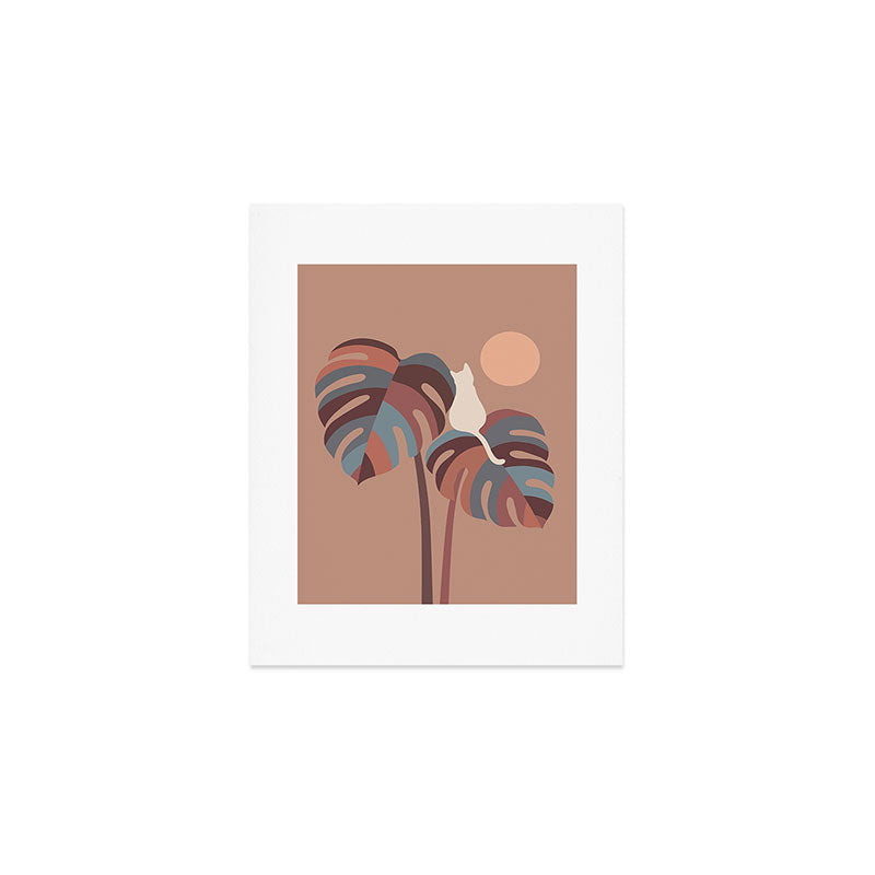 Cat and Plant 41 Art Print Gallery Image 1