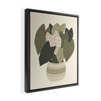 Cat and Plant 44 Framed Canvas Print Gallery Image 2