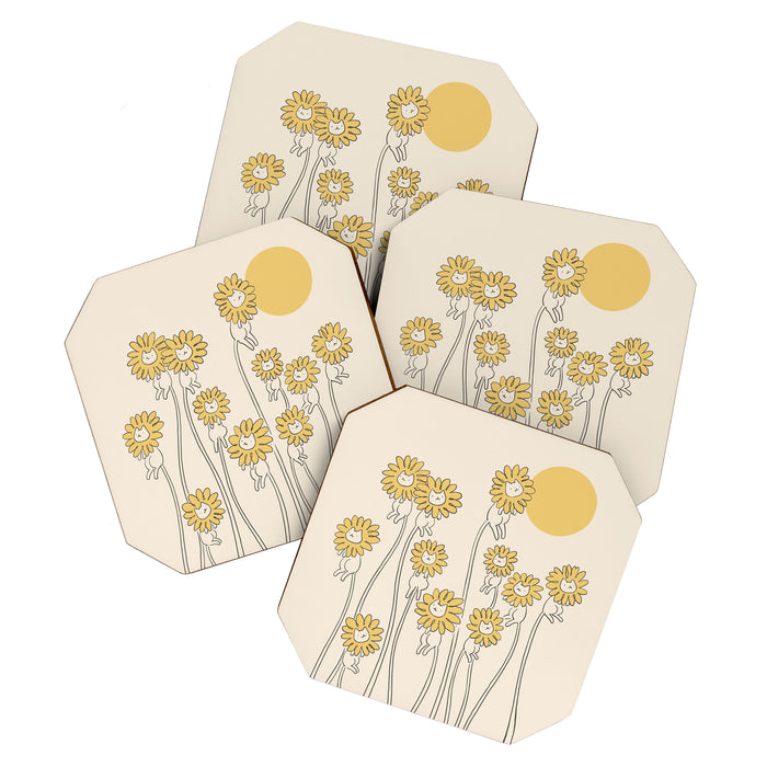 Cat and Plant 45 Coaster Gallery Image 1