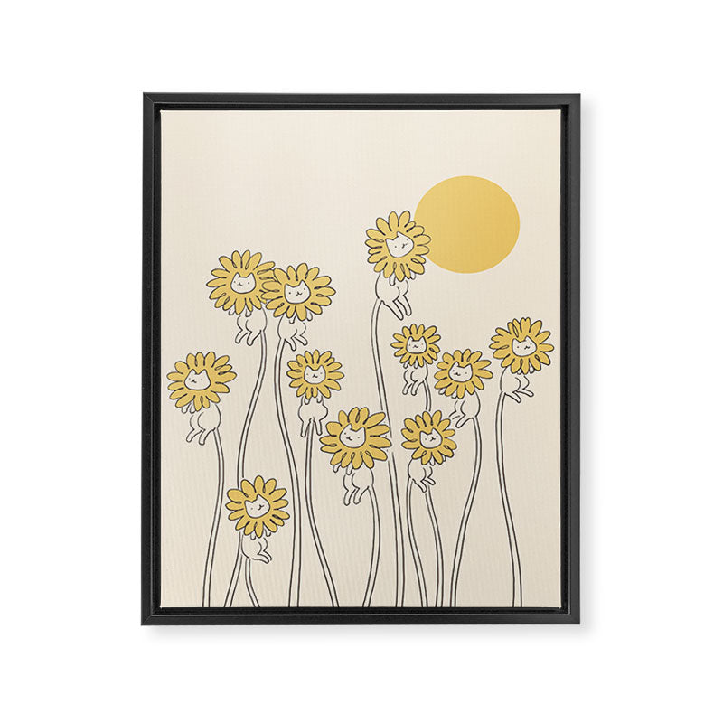 Cat and Plant 45 Framed Canvas Print Gallery Image 8