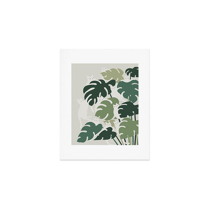 Cat and Plant 47 Art Print Gallery Image 1