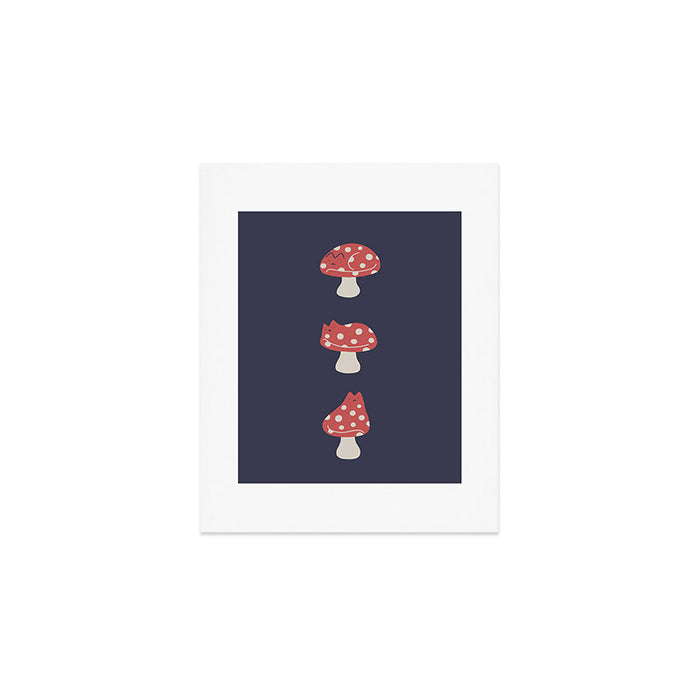 Cat and Plant 48: Cat Mushroom Art Print Gallery Image 1