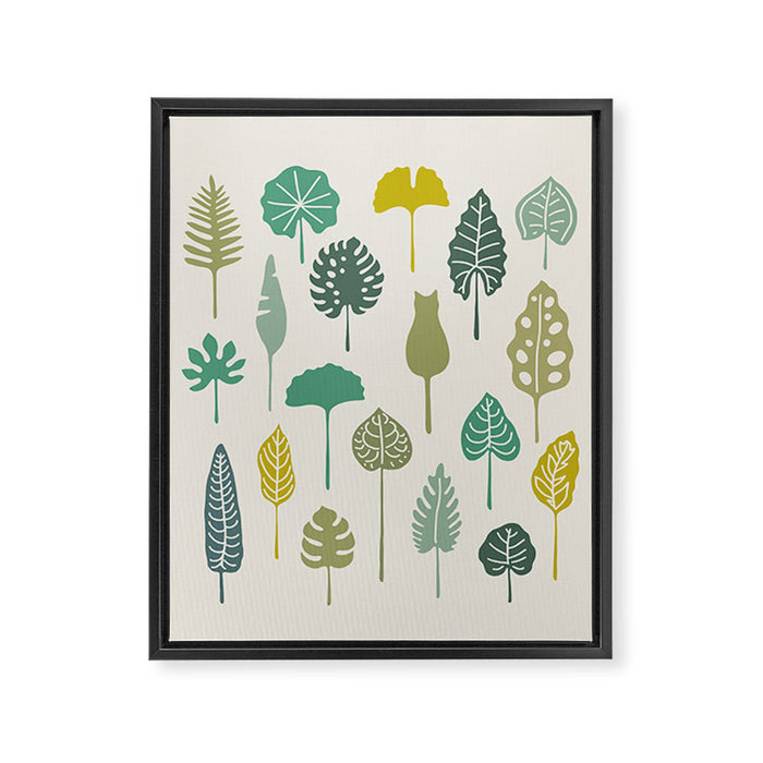 Cat and Plant 49 Framed Canvas Print Gallery Image 1