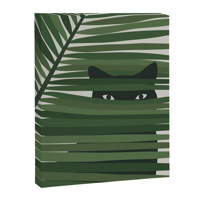 Cat and Plant 53 Canvas Print Gallery Image 1