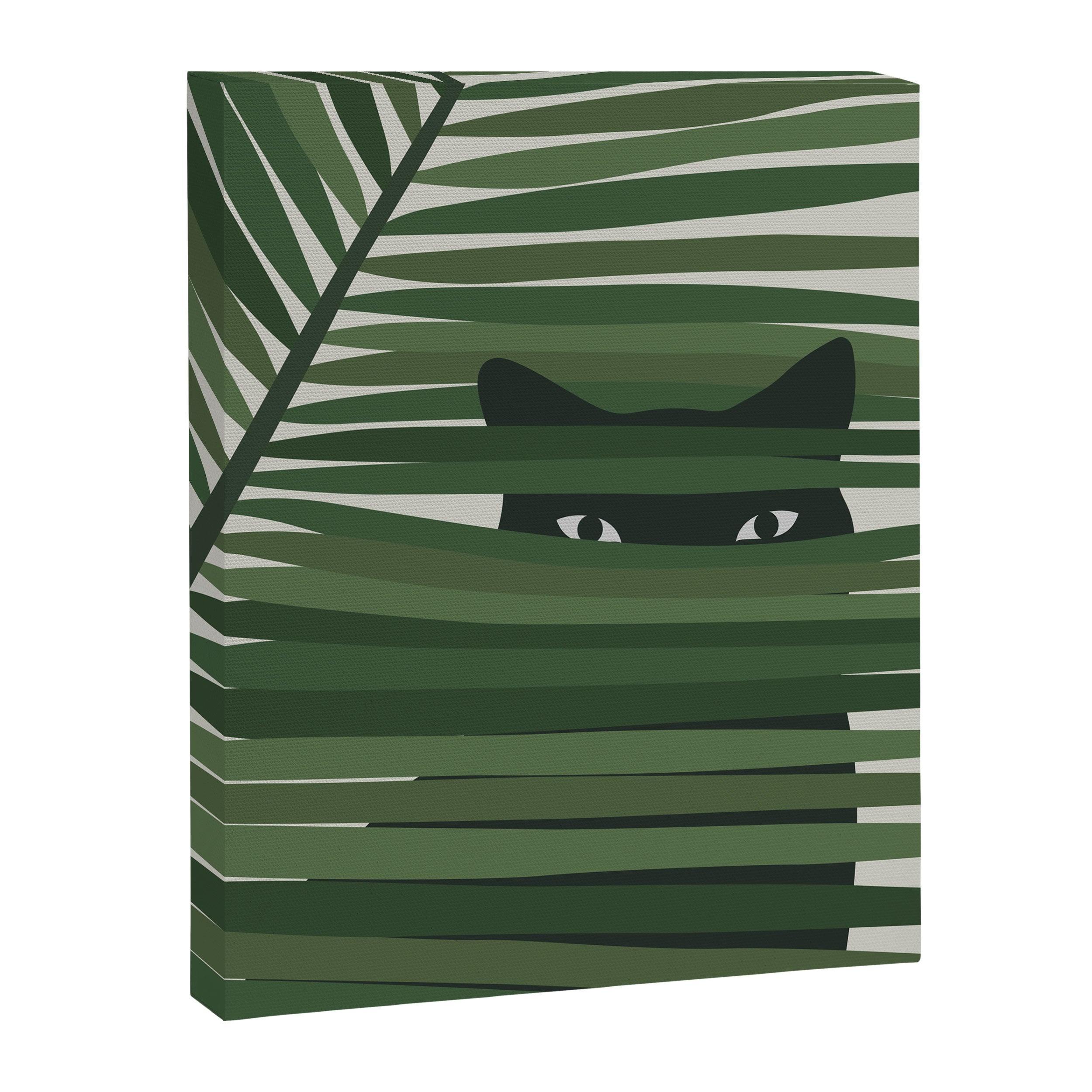 Cat and Plant 53 Canvas Print Gallery Image 3