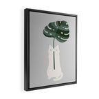Cat and Plant 58 Framed Canvas Print Gallery Image 2