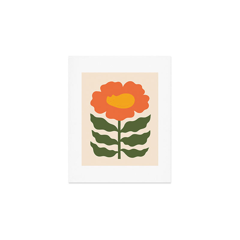 Cat and Plant 60 Art Print Gallery Image 1