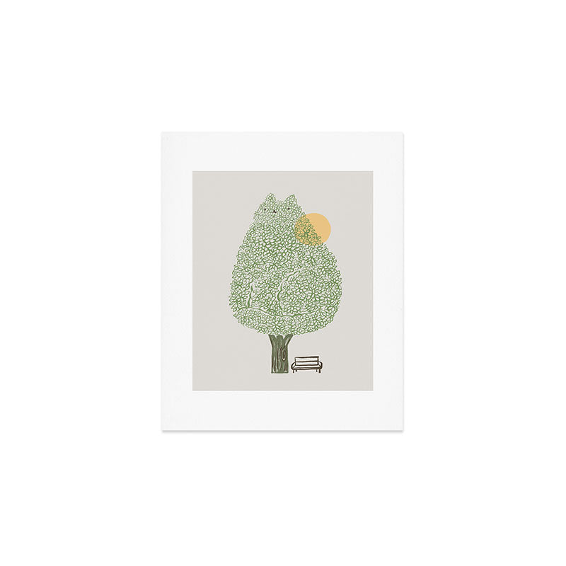Cat and Plant 61: Cat Tree Art Print Gallery Image 1