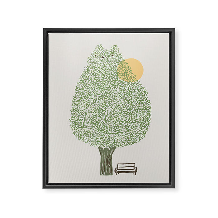 Cat and Plant 61: Cat Tree Framed Canvas Print Gallery Image 1