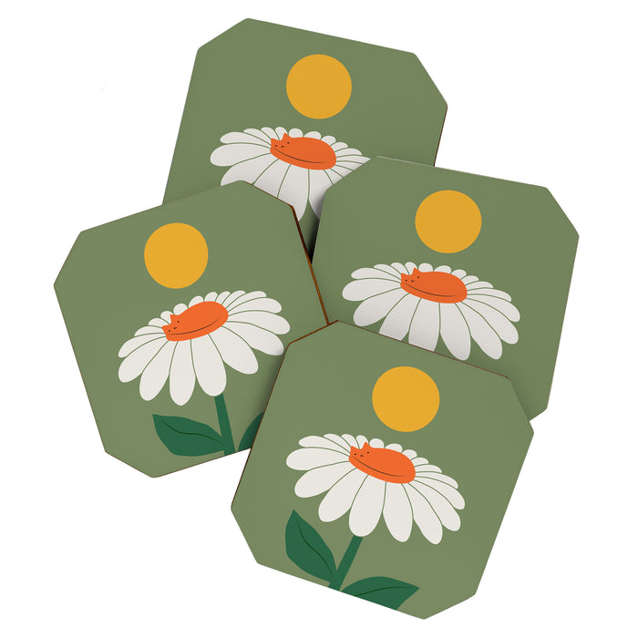 Cat and Plant 63 Blossom Day Coaster Gallery Image 1