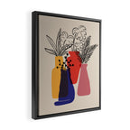 Cat and Plant 66 Framed Canvas Print Gallery Image 2