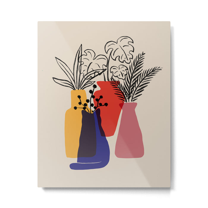 Cat and Plant 66 Metal Print Gallery Image 1