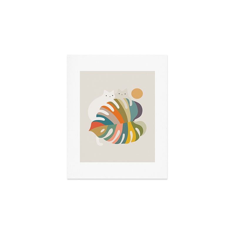 Cat and Plant 71 Art Print Gallery Image 1