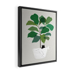Cat and Plant 73: I got a Whale! Framed Canvas Print Gallery Image 2