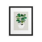 Cat and Plant 73: I got a Whale! Framed Art Print Gallery Image 4