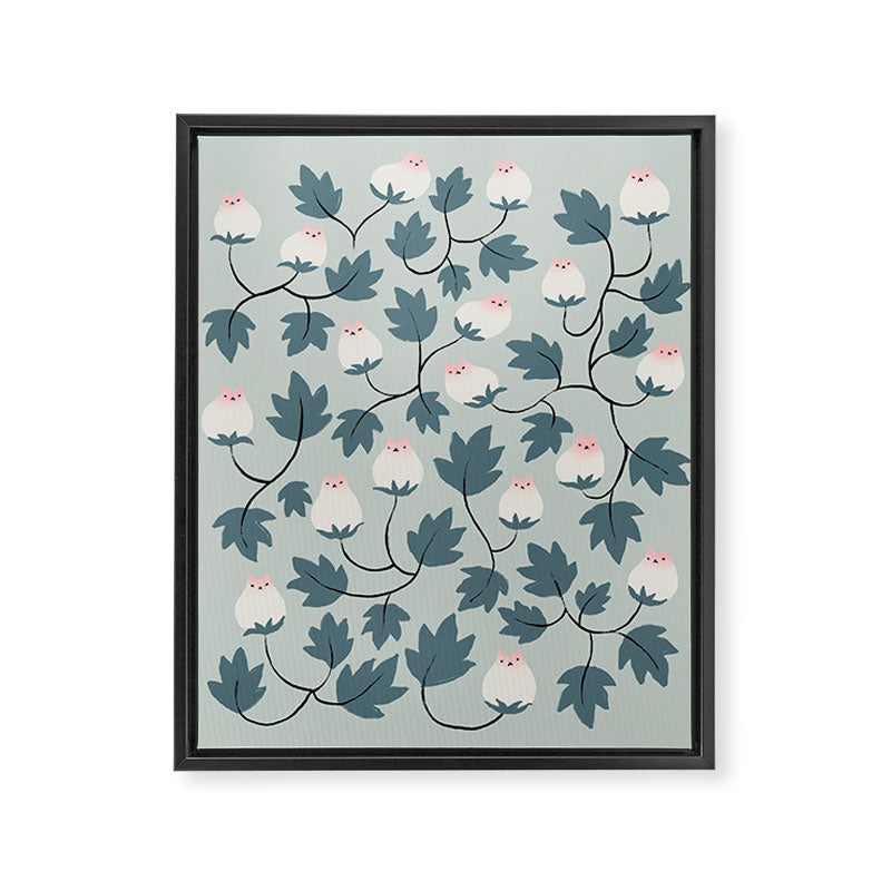 Cat and Plant 77 Framed Canvas Print Gallery Image 8