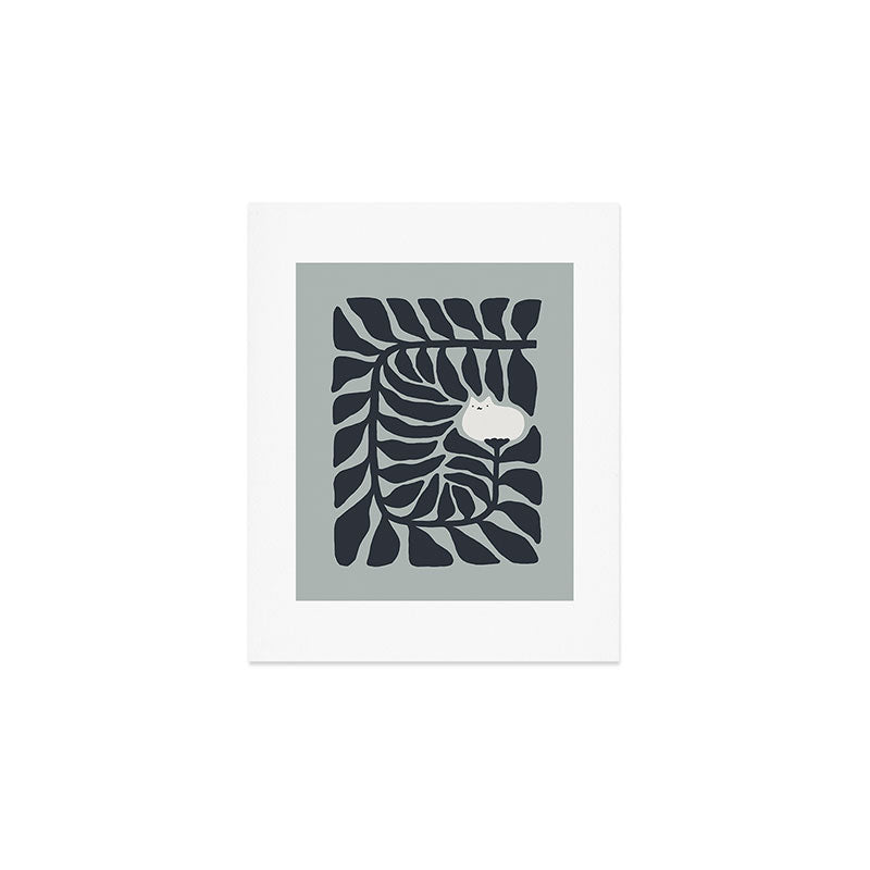Cat and Plant 81 Art Print Gallery Image 1