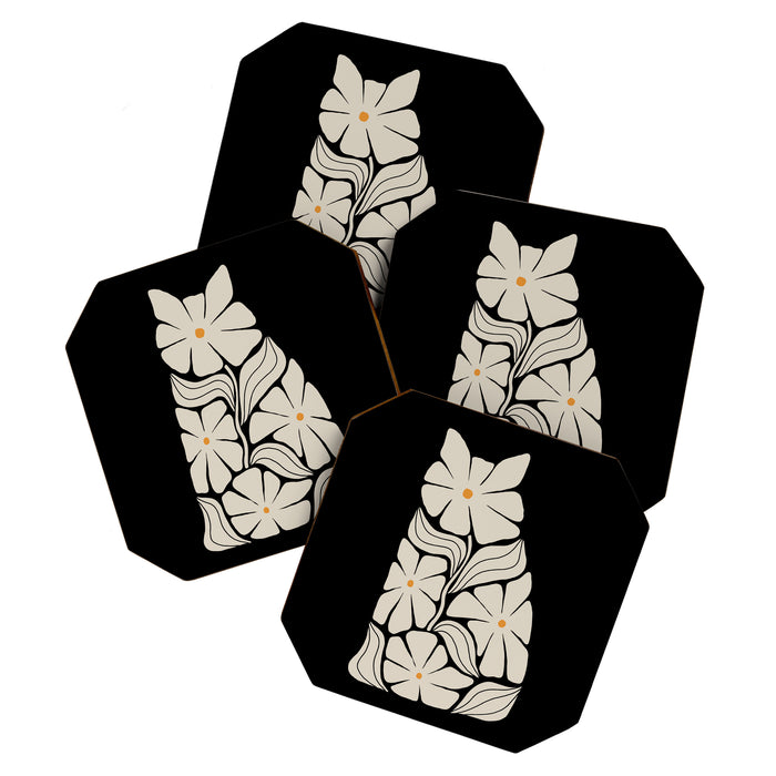 Cat and Plant 83 Coaster Gallery Image 1
