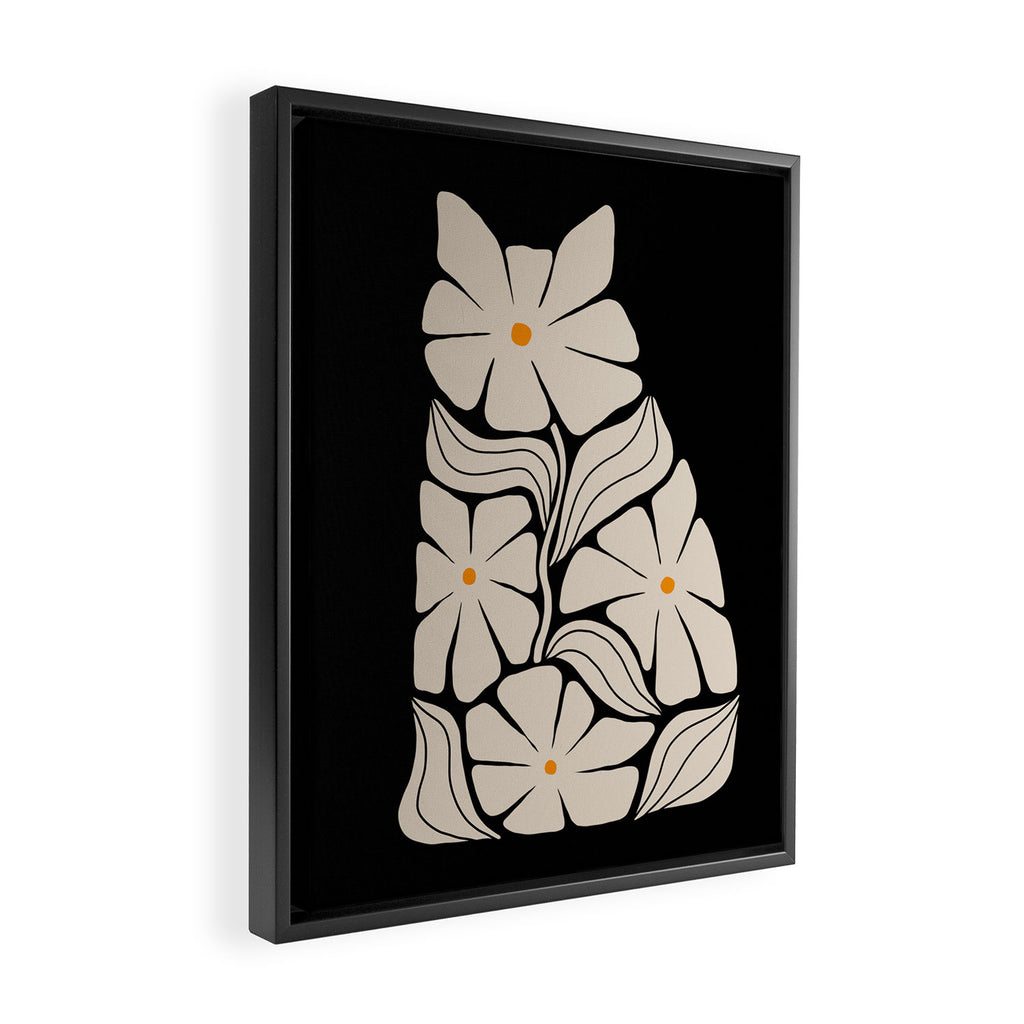 Cat and Plant 83 Framed Canvas Print Gallery Image 2