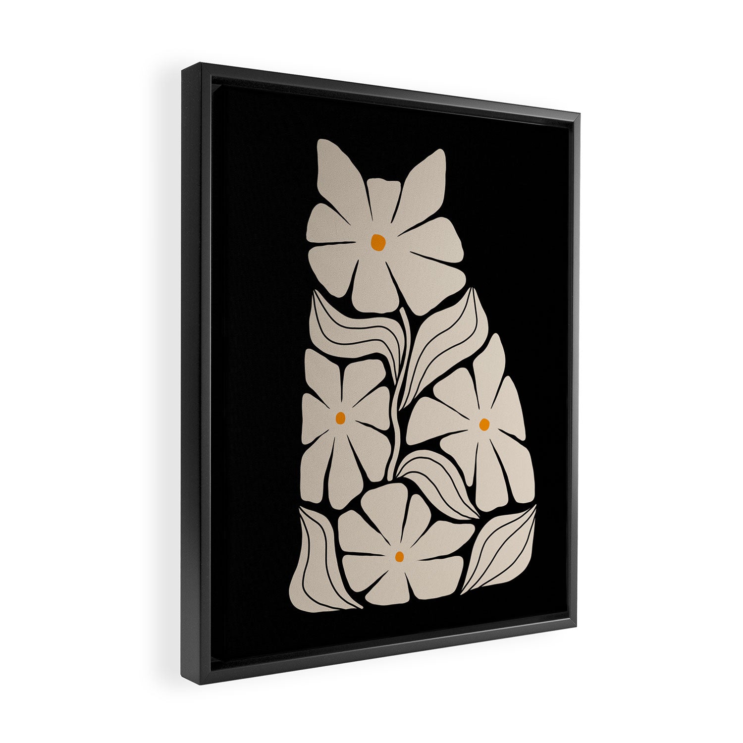 Cat and Plant 83 Framed Canvas Print Gallery Image 2