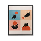 Cat and Sun 2x2 Framed Canvas Print Gallery Image 8