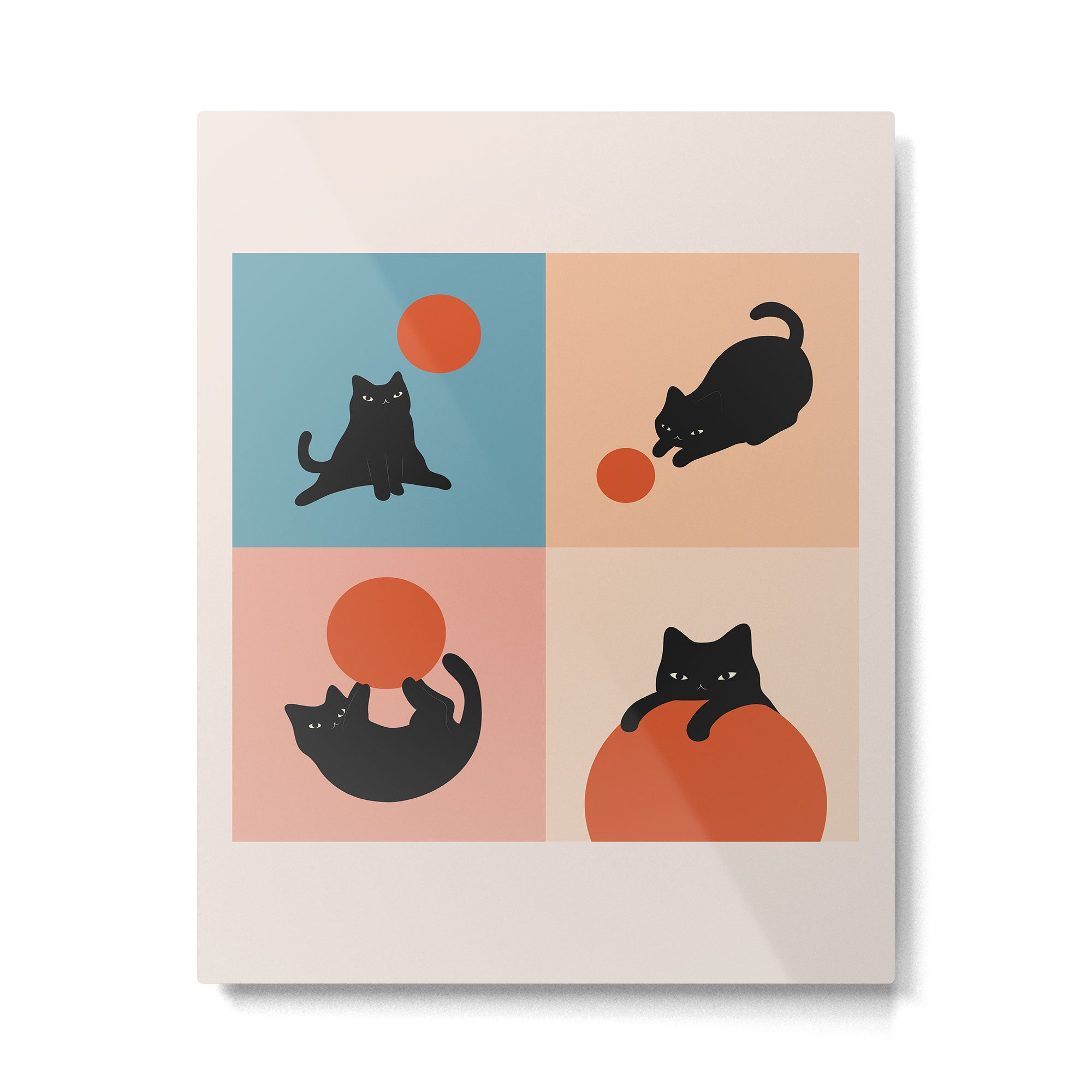 Cat and Sun 2x2 Metal Print Gallery Image 6