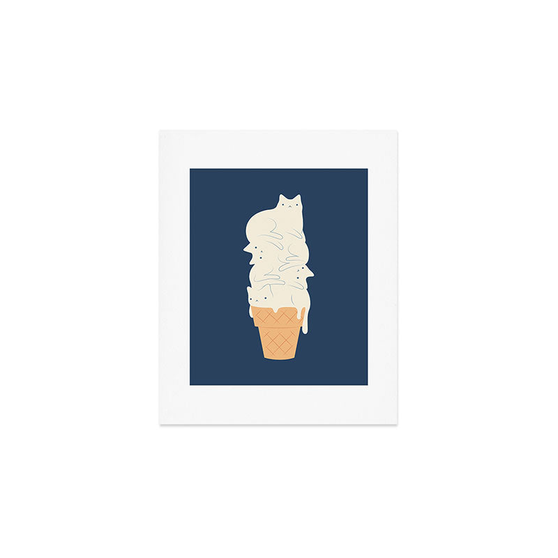 Cat ice cream 2024 Art Print Gallery Image 1
