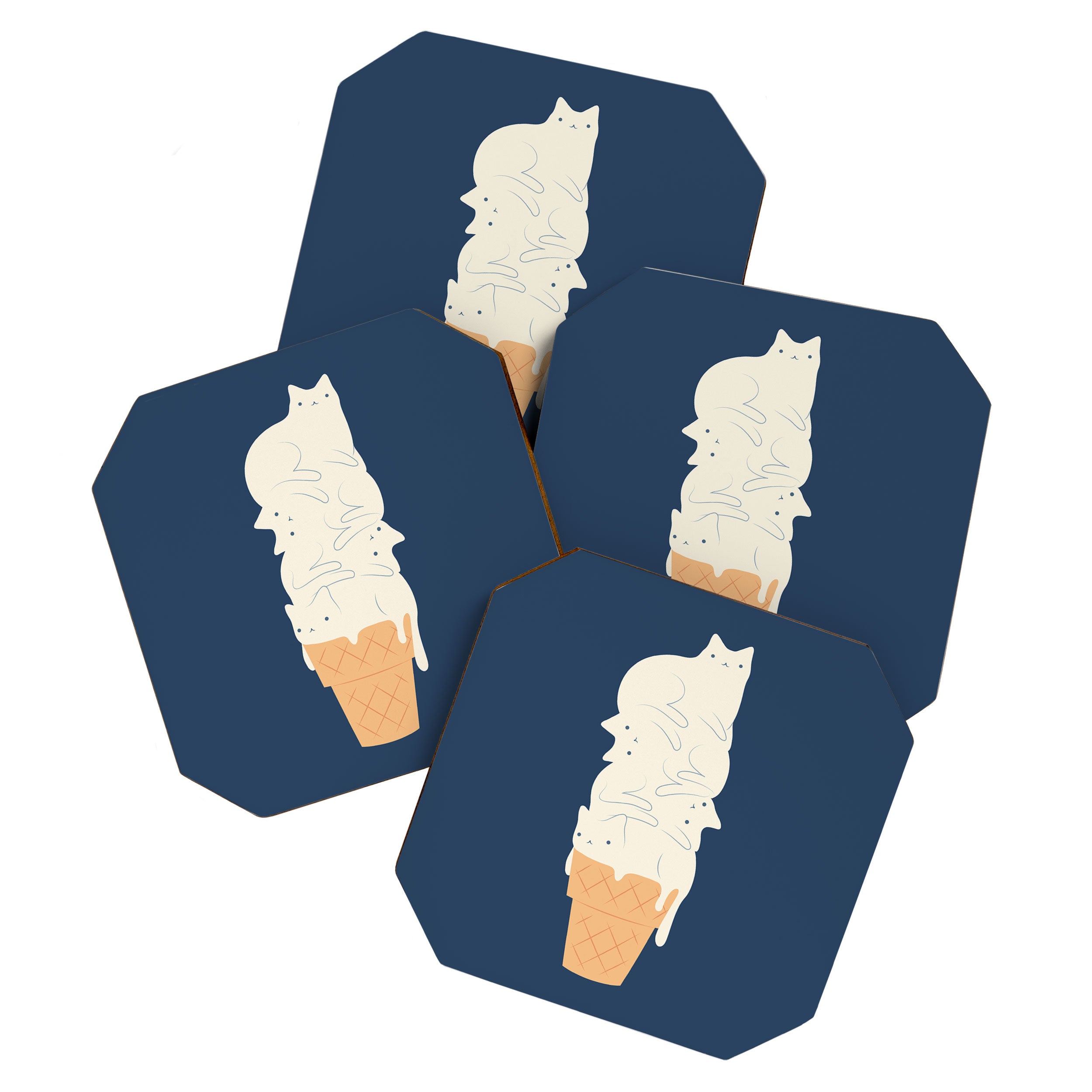 Cat ice cream 2024 Coaster Gallery Image 1
