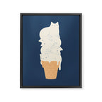 Cat ice cream 2024 Framed Canvas Print Gallery Image 8
