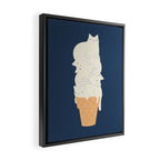 Cat ice cream 2024 Framed Canvas Print Gallery Image 2
