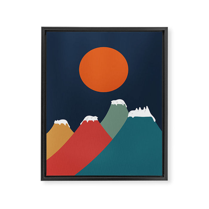 Cat Landscape 10 Framed Canvas Print Gallery Image 1