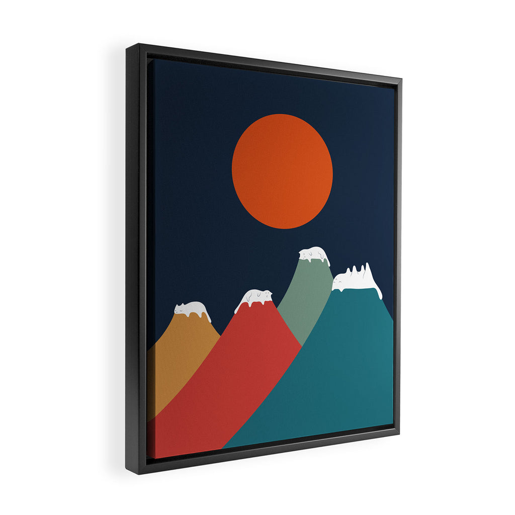 Cat Landscape 10 Framed Canvas Print Gallery Image 2