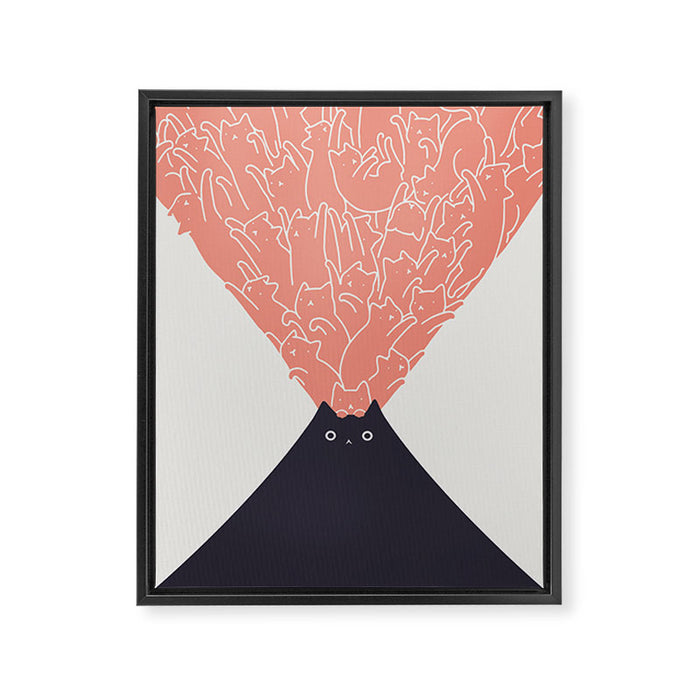 Cat Landscape 102: Vol-cat-no Framed Canvas Print Gallery Image 1