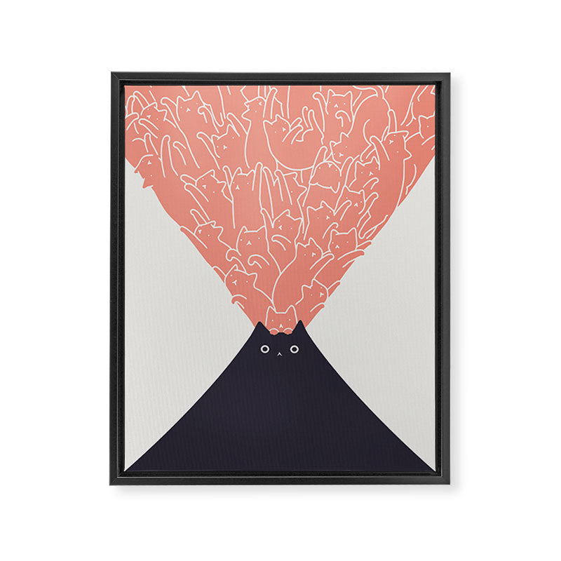 Cat Landscape 102: Vol-cat-no Framed Canvas Print Gallery Image 6