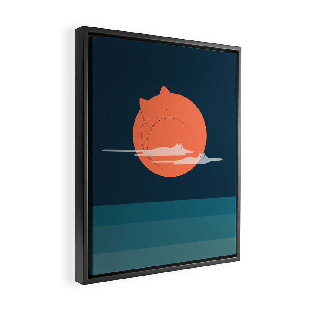 Cat Landscape 105 Framed Canvas Print Gallery Image 2