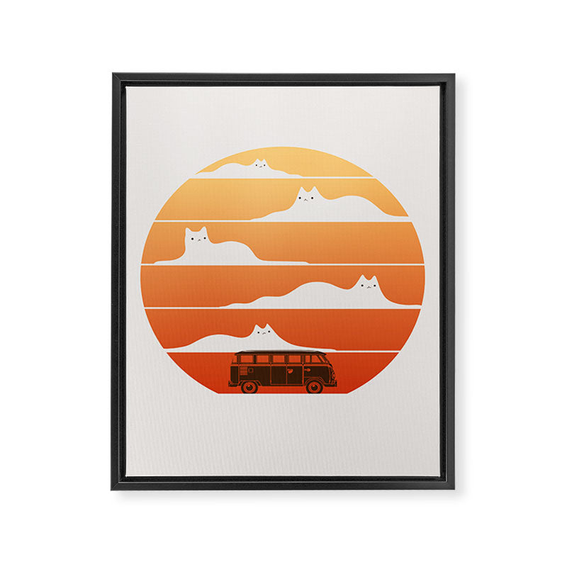 Cat Landscape 106 Framed Canvas Print Gallery Image 6
