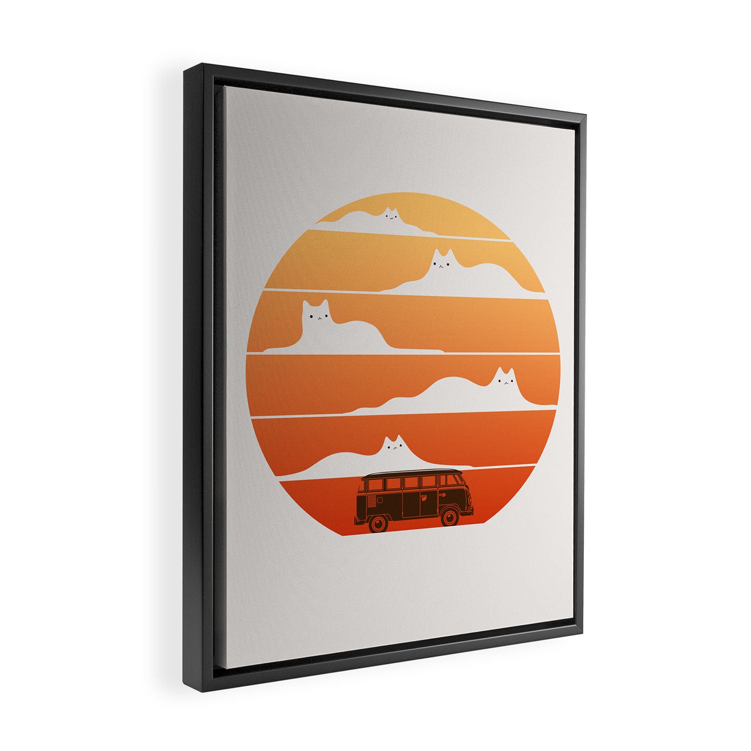 Cat Landscape 106 Framed Canvas Print Gallery Image 2