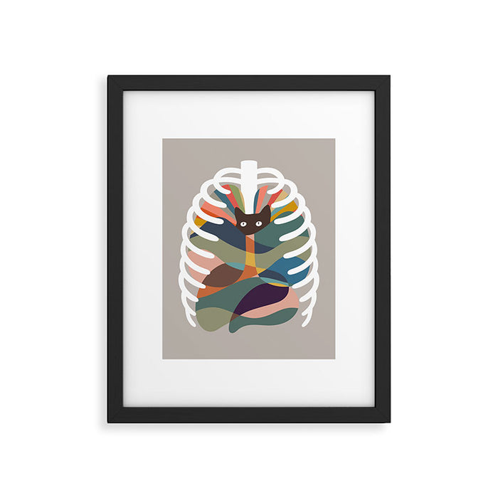 Cat Landscape 107: Here Comes the Cat Framed Art Print Gallery Image 1